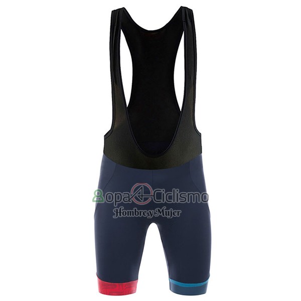 Nimes Vuelta Espana Ropa Ciclismo Culotte Corto 2017 Hombre Mangas Cortas Azul y Rojo